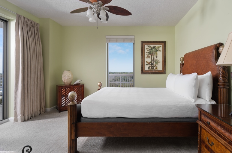 Margate tower bedroom with resort view and balcony access