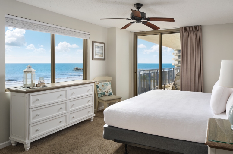 Brighton tower ocean view bedroom with balcony access