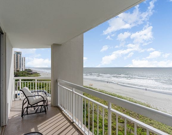 Condo balcony with ocean views