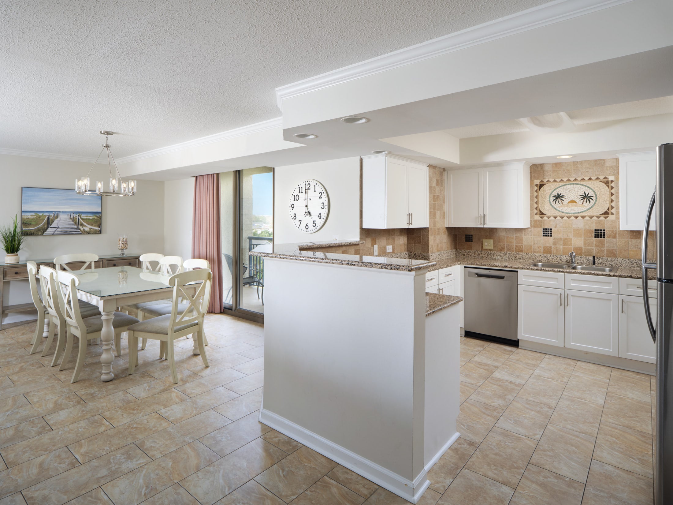 Brighton kitchen and dining room with balcony access