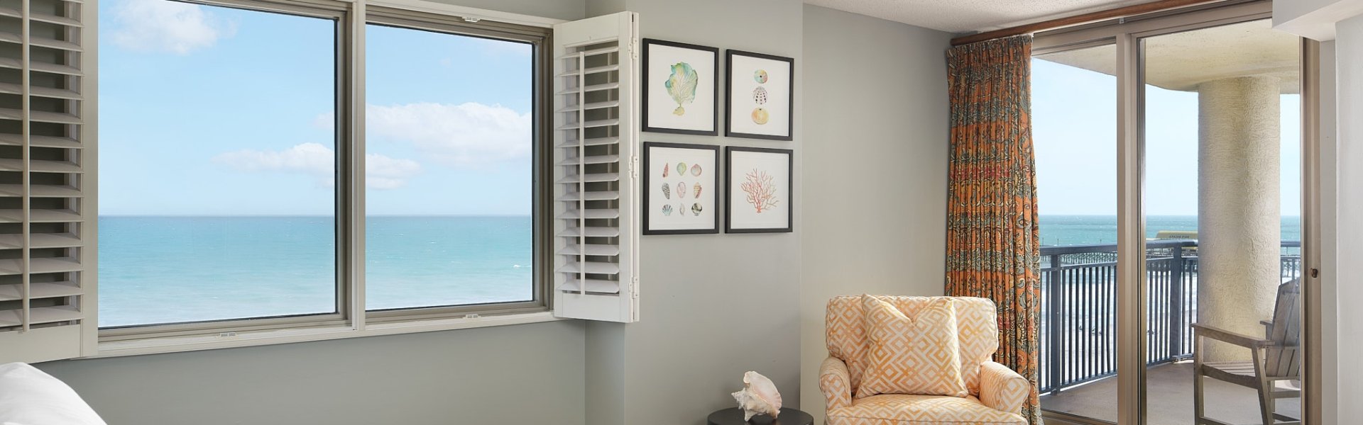 Brighton tower ocean view bedroom with balcony access