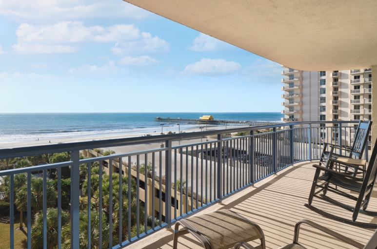 Brighton tower balcony with ocean and pier view