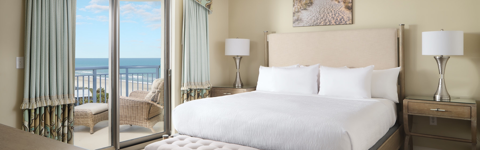 Brighton tower ocean view bedroom with balcony access