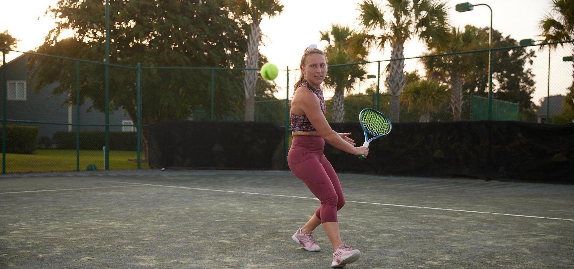 Woman playing tennis at 78 Fitness