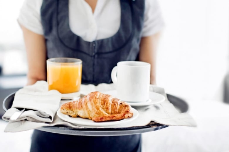 Breakfast on tray