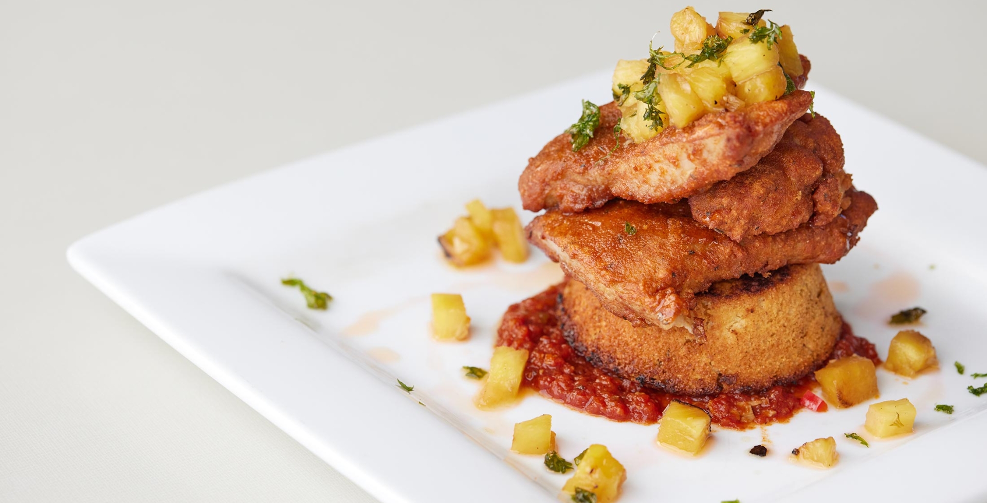 Close up of an appetizer dish