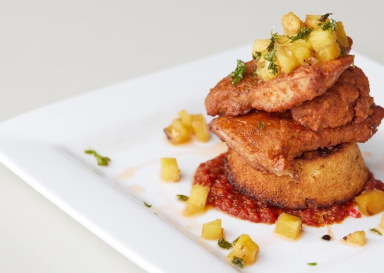 Close up of an appetizer dish