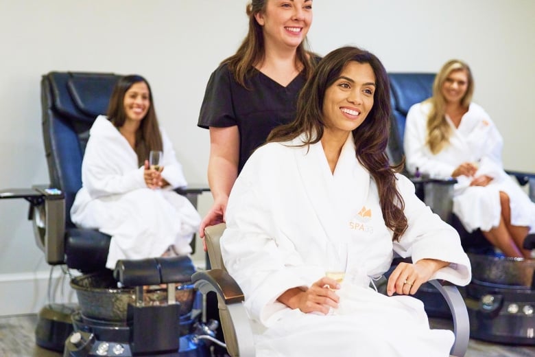 Three women at spa