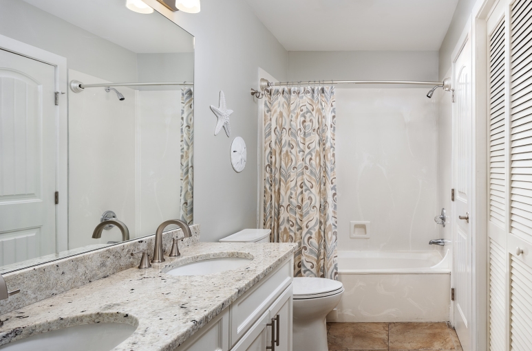 Windermere by the Sea bathroom with double sinks
