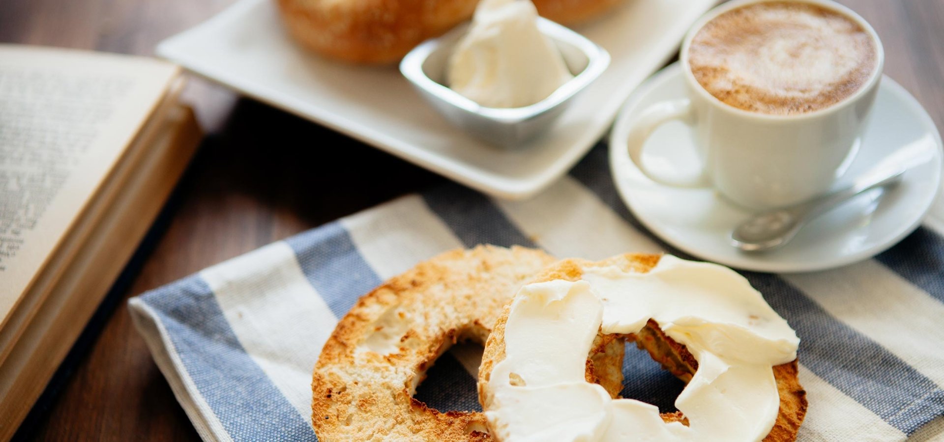 Bagel and coffee