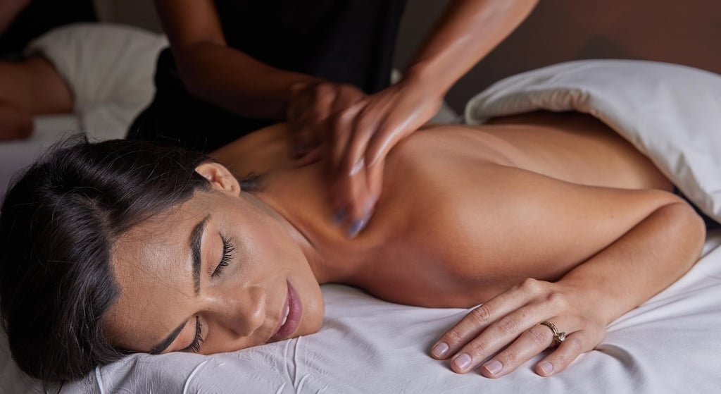 Woman receiving massage