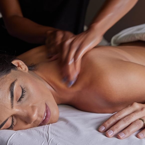 Woman receiving massage