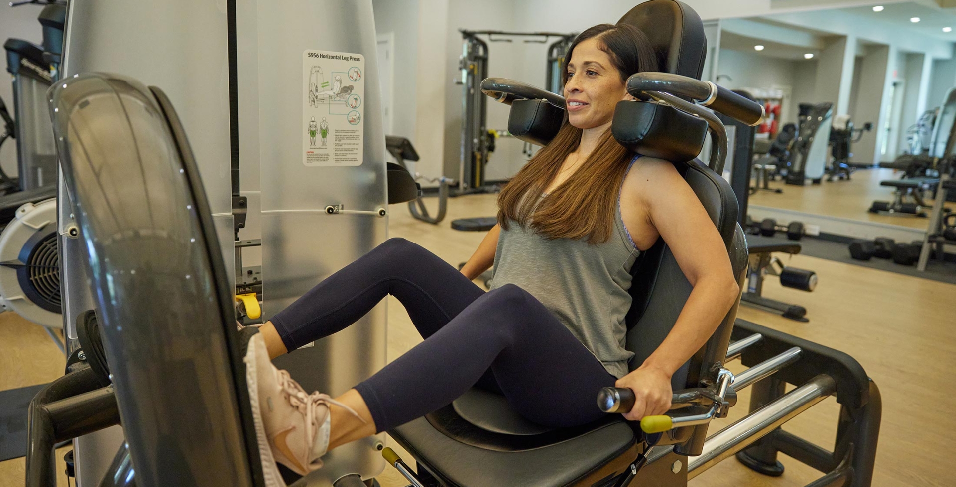 Women with gym equipment