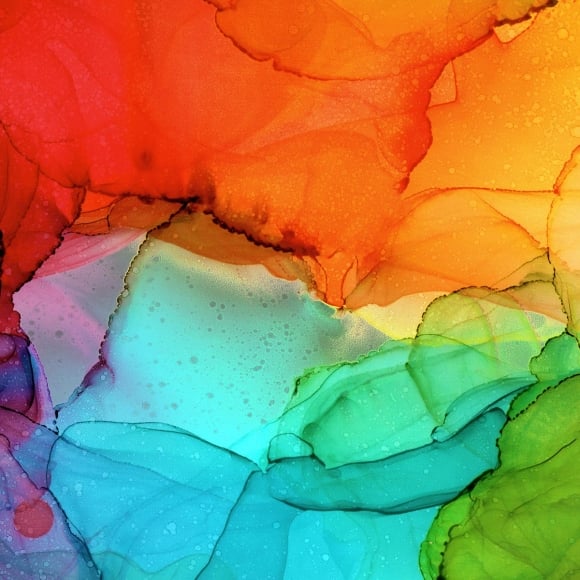 Rainbow water color art