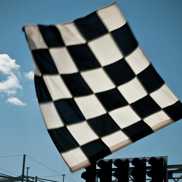 Black and White Checkered racing flag