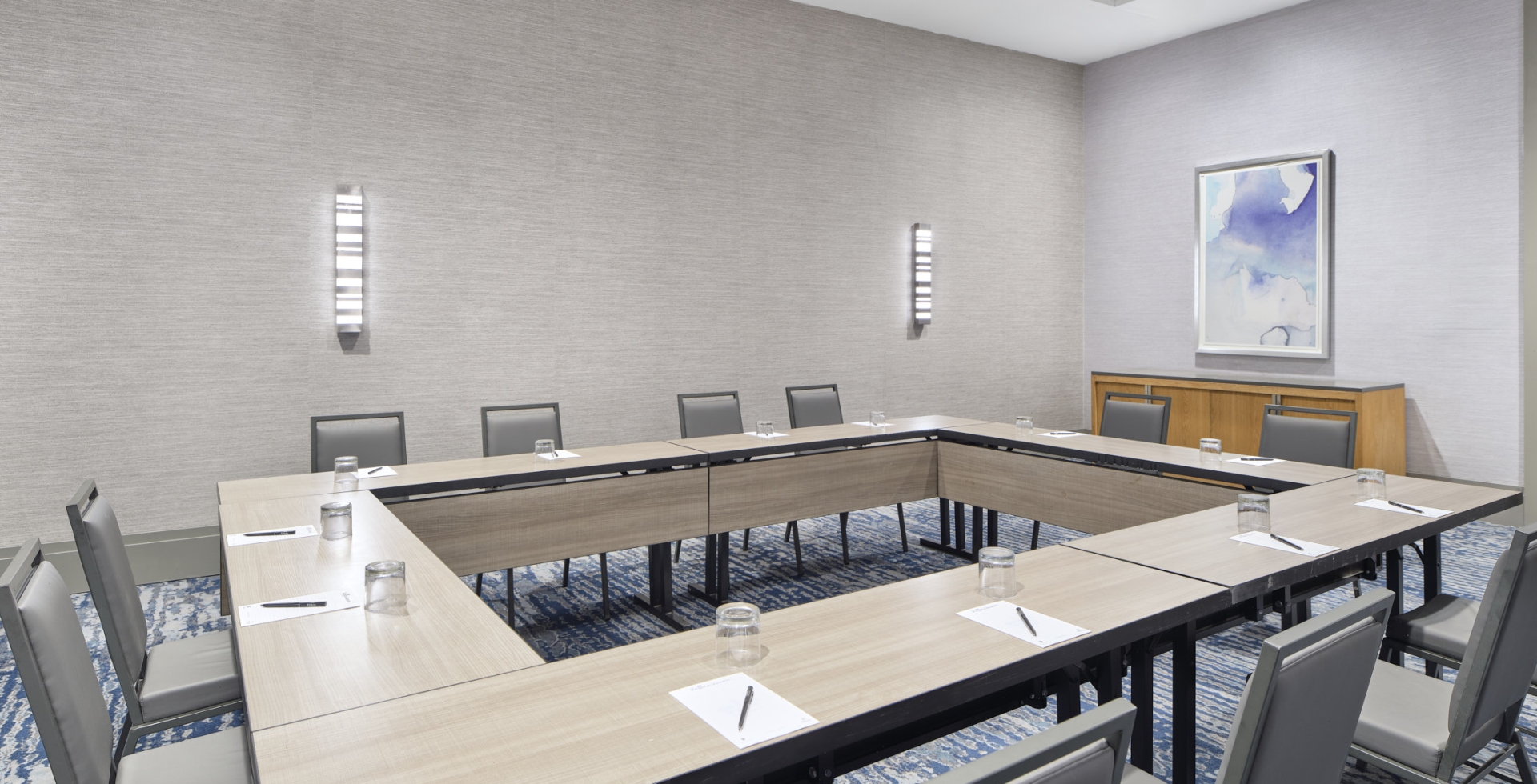 Harrow set up in a hollow square for a meeting