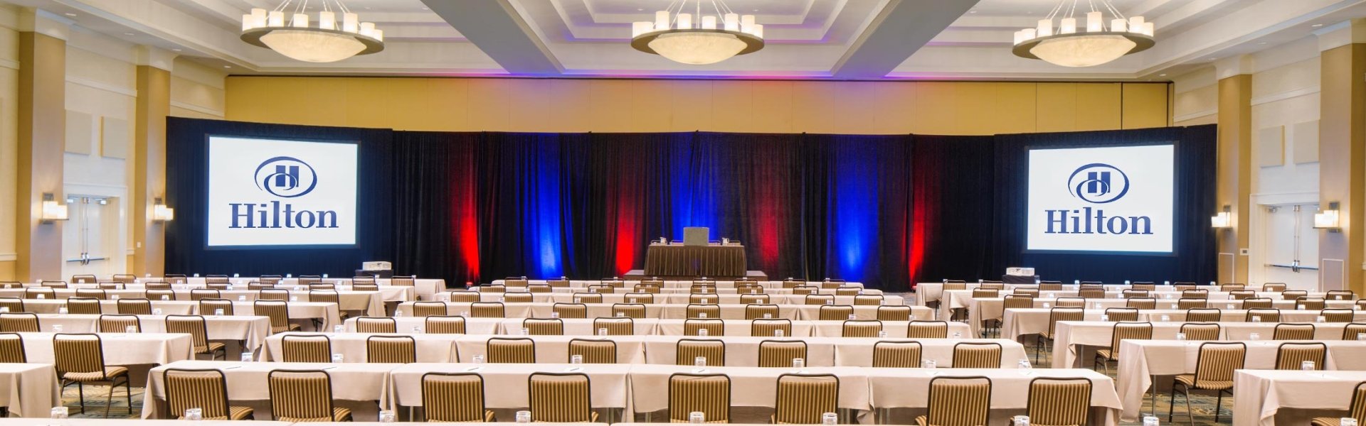 Hilton Palisades ballroom meeting set up