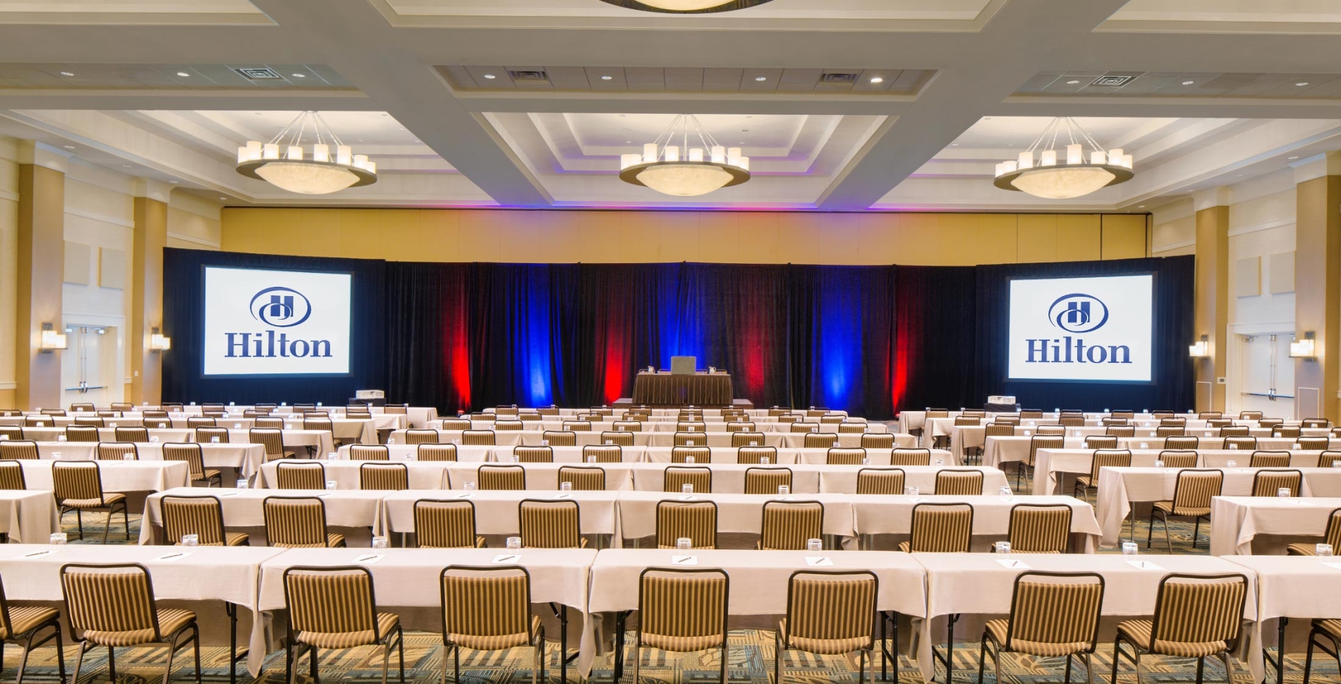 Hilton Palisades ballroom meeting set up