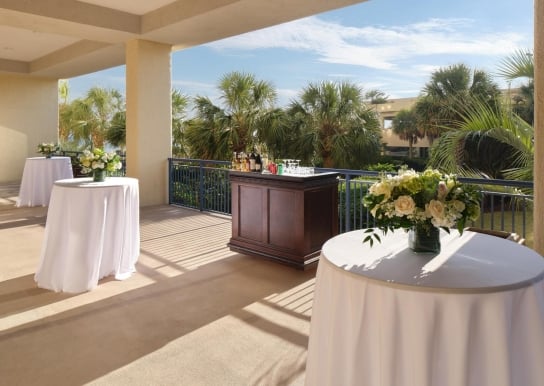 Myrtle Beach Palladium Terrace Reception setup