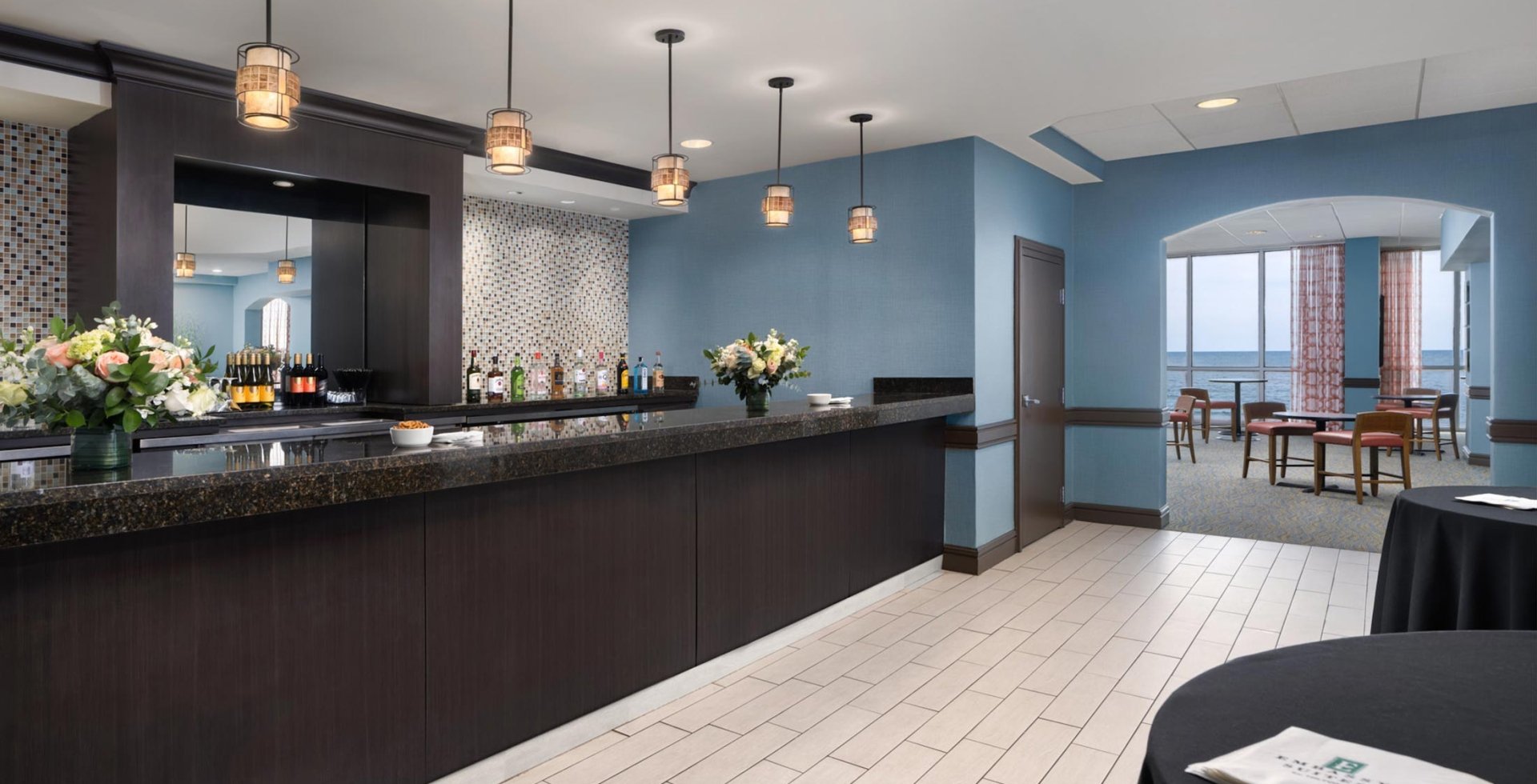 Night Watch private bar and event space with ocean views