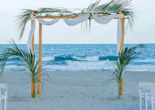 Beach Wedding Ceremony setup