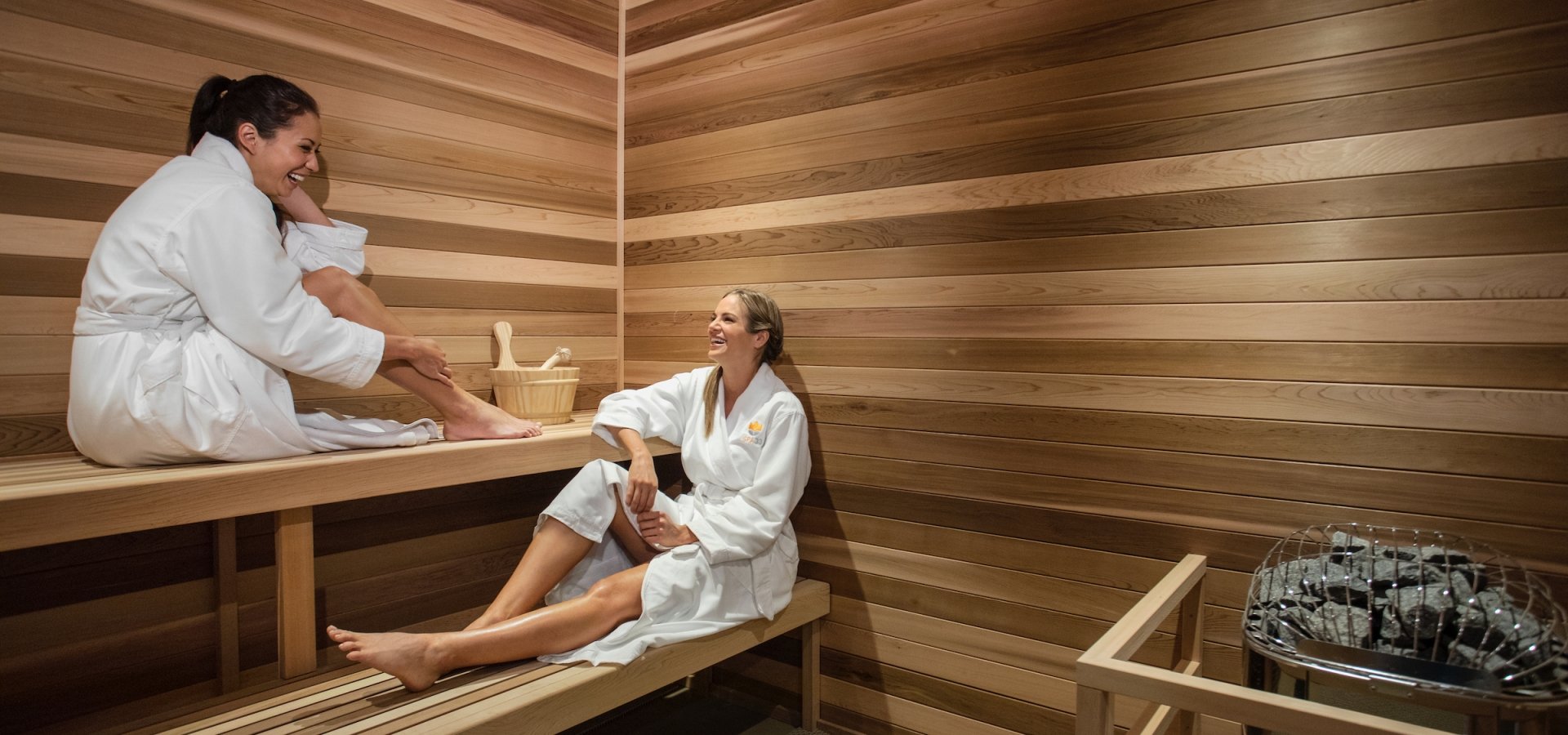Two ladies in the 78Fitness Sauna