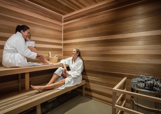 Two ladies in the 78Fitness Sauna