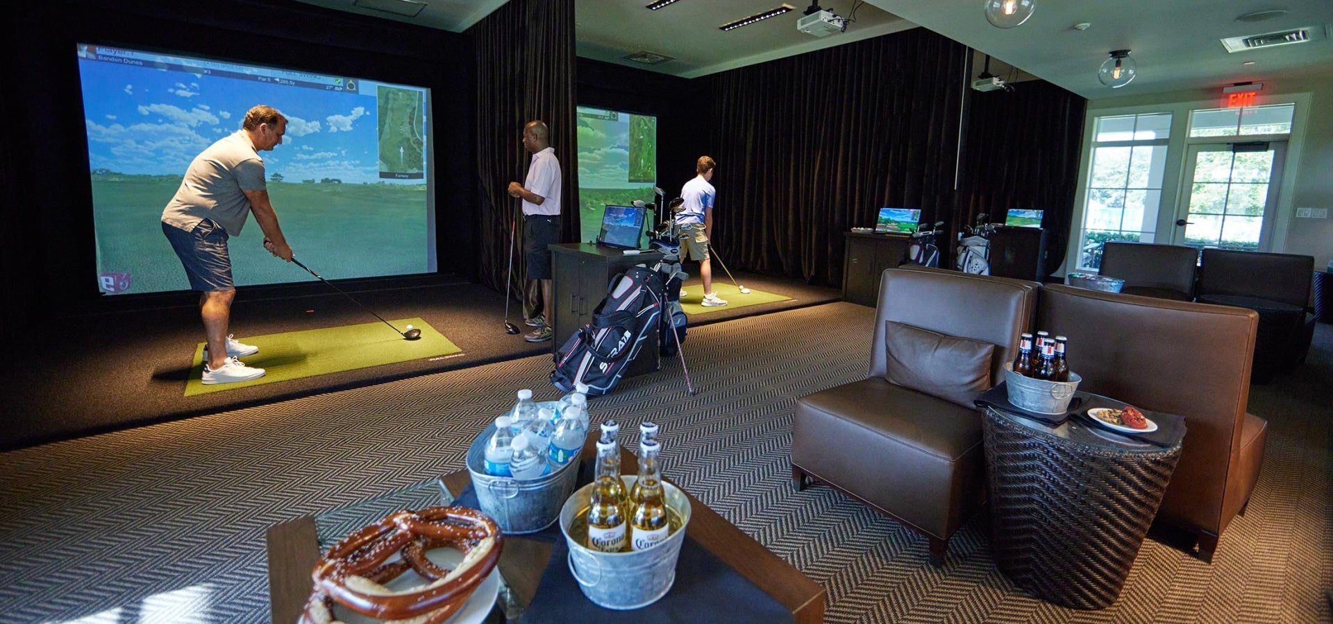 Golf simulators at The Landing