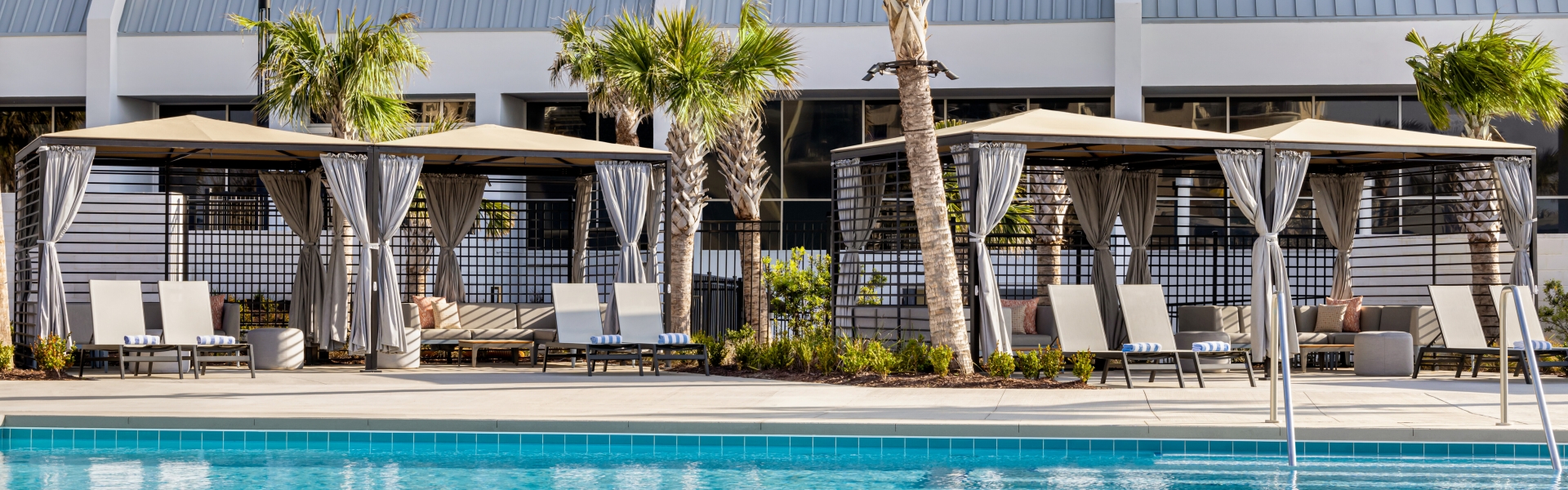 Currents Seaside Entertainment main poolside cabanas