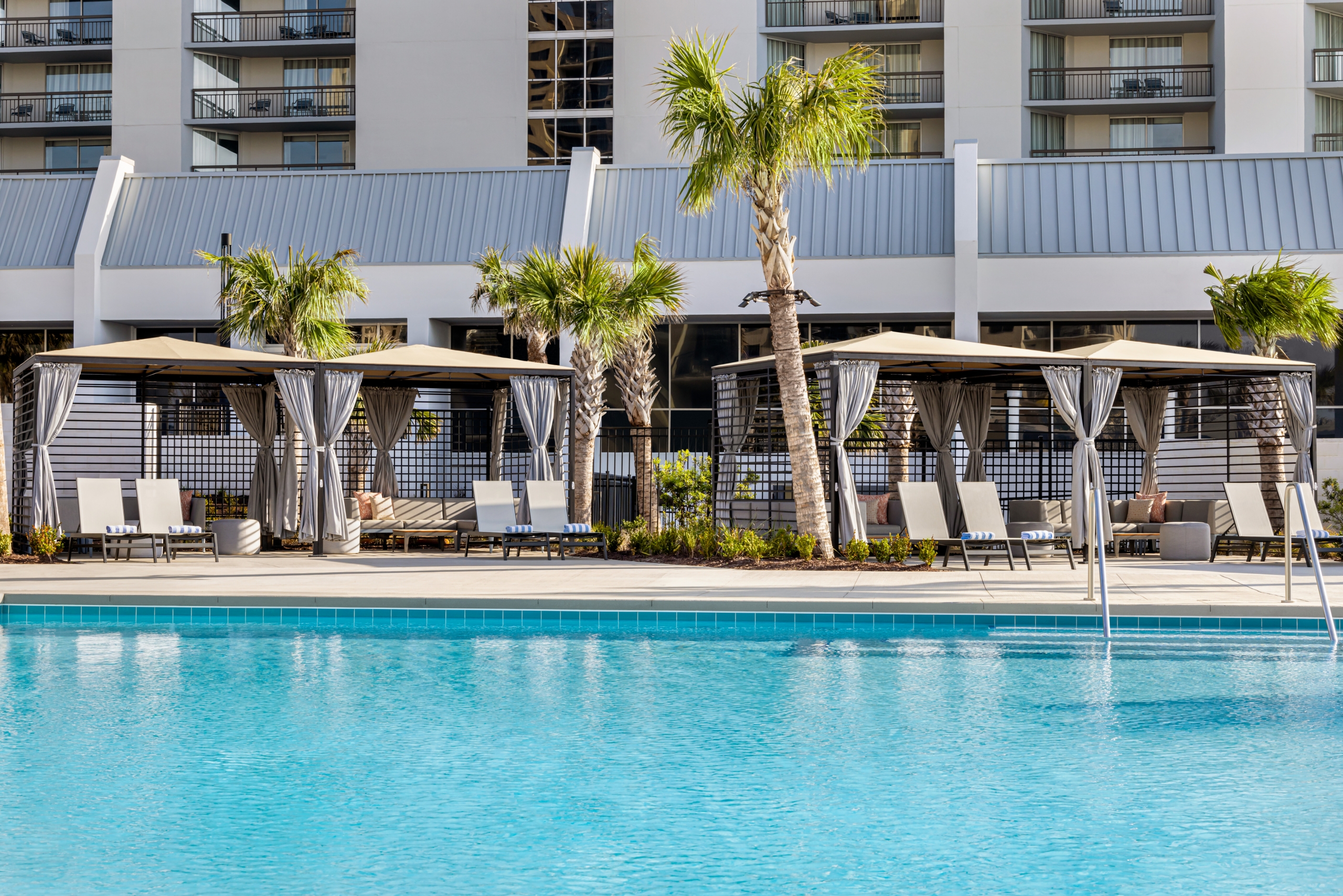 Poolside Cabanas at Currents Seaside Entertainment