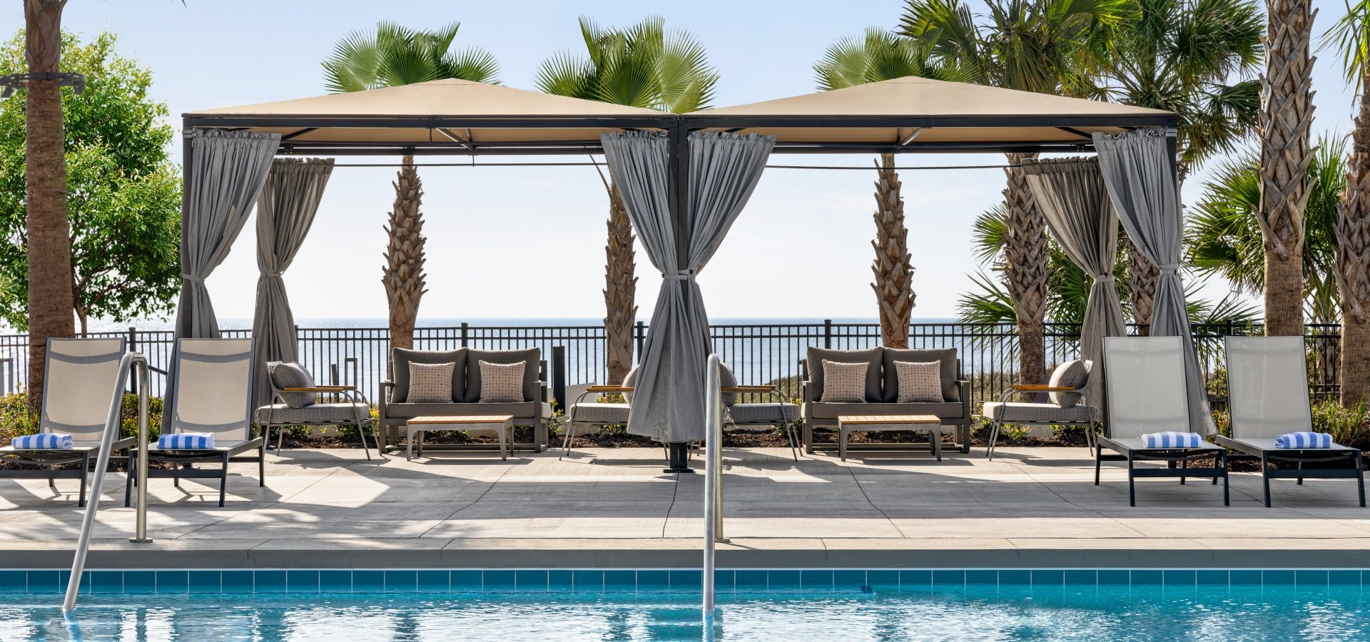 Poolside Cabanas at Currents Seaside Entertainment