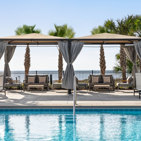 Poolside Cabanas at Currents Seaside Entertainment