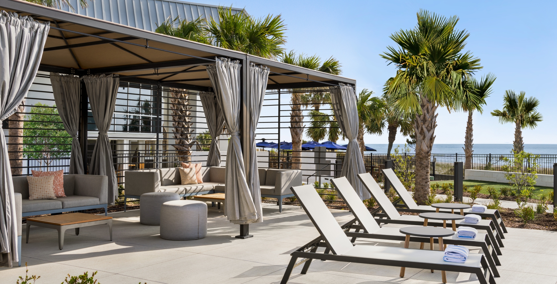 Poolside Cabanas at Currents Seaside Entertainment