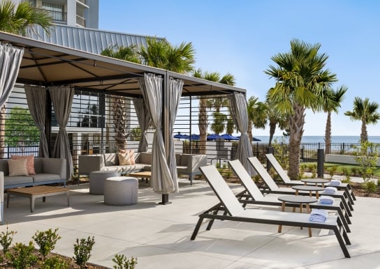 Poolside Cabanas at Currents Seaside Entertainment