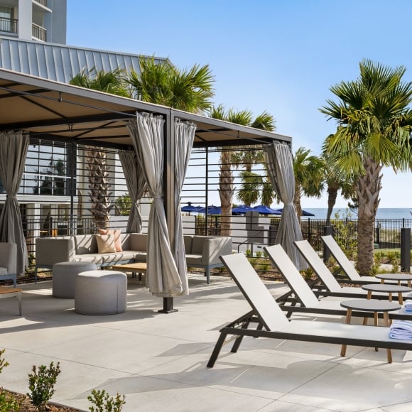 Poolside Cabanas at Currents Seaside Entertainment