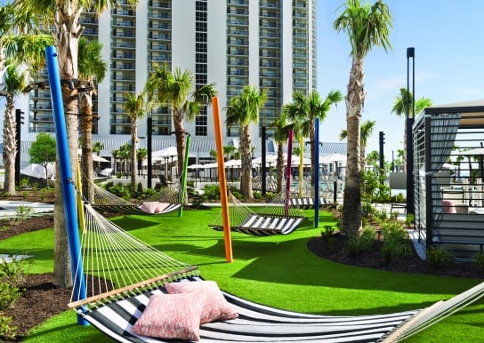 Hammock garden in Currents Seaside Entertainment