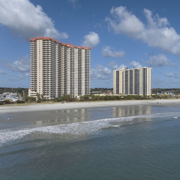 Margate and Brighton condo's exterior view from the ocean