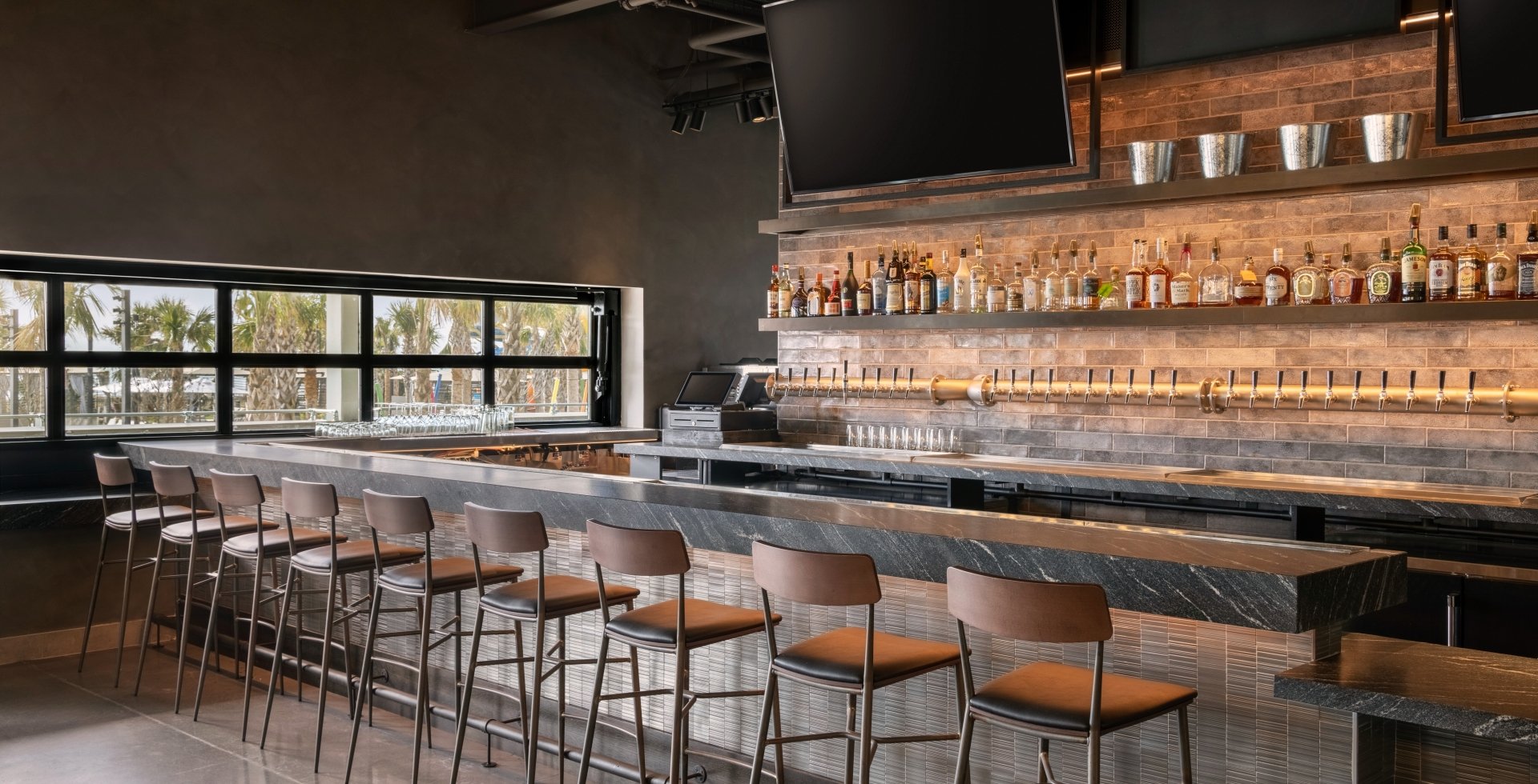 Interior bar at Black Drum Brewing