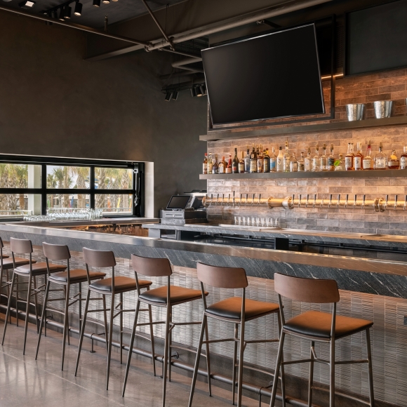 Interior bar at Black Drum Brewing