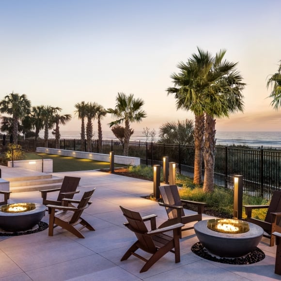 Currents Seaside Entertainment oceanside firepits