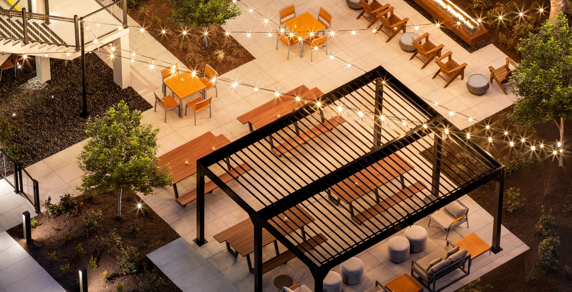 Black Drum Brewing Beer Garden Aerial