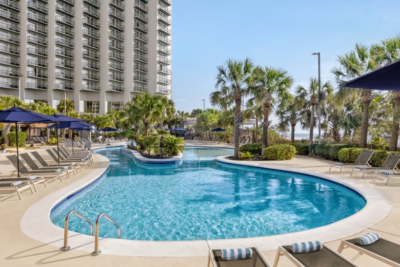 Hilton sand bottom pool