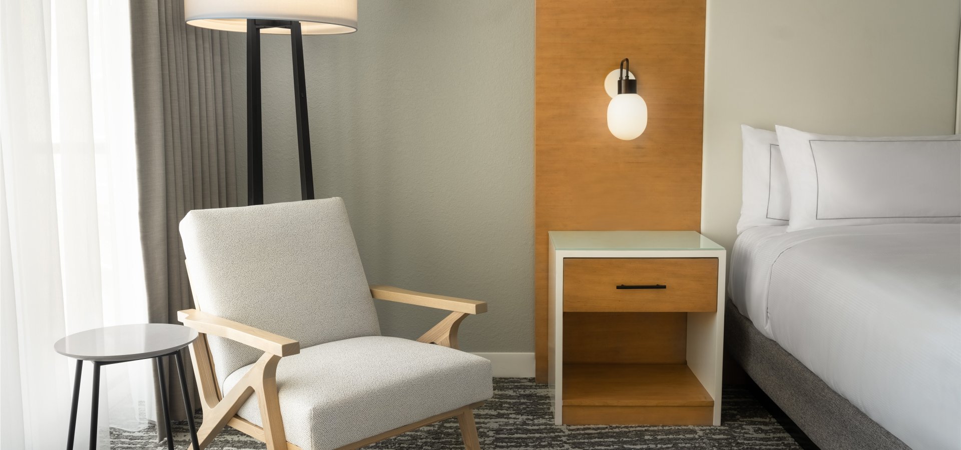 Sitting area in a Hilton hotel room