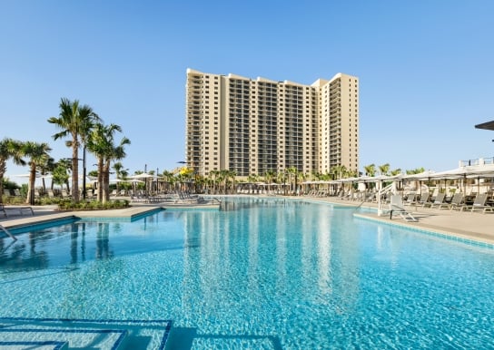 Currents Seaside Entertainment main pool looking towards Brighton Tower