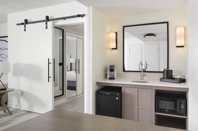 Embassy ADA Guestroom with mini wet bar