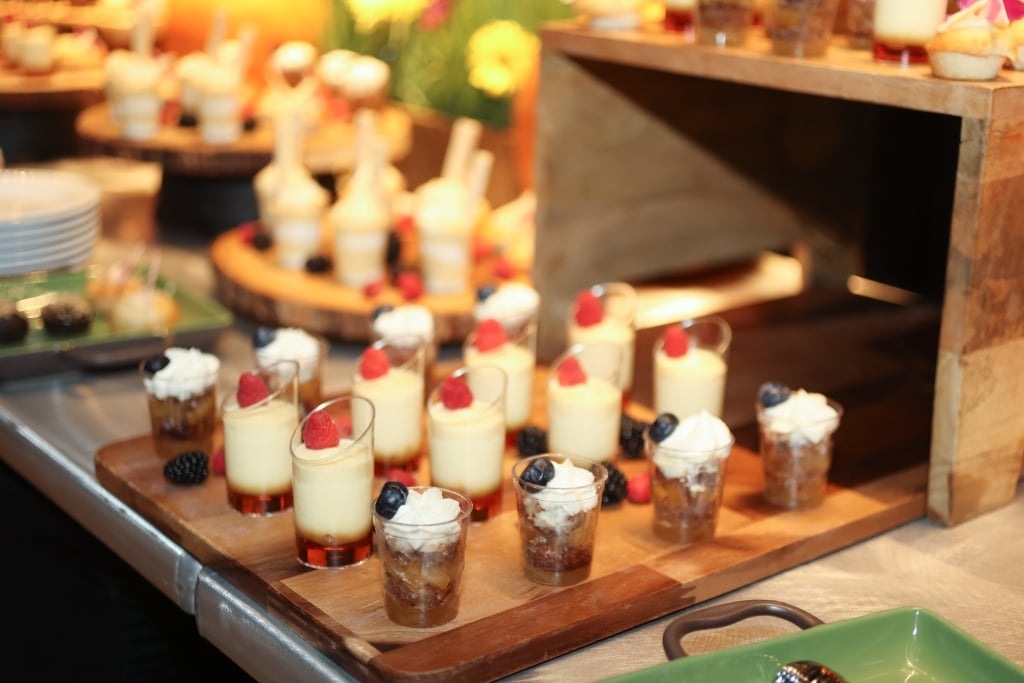 Dessert display for a wedding reception at Kingston Resorts