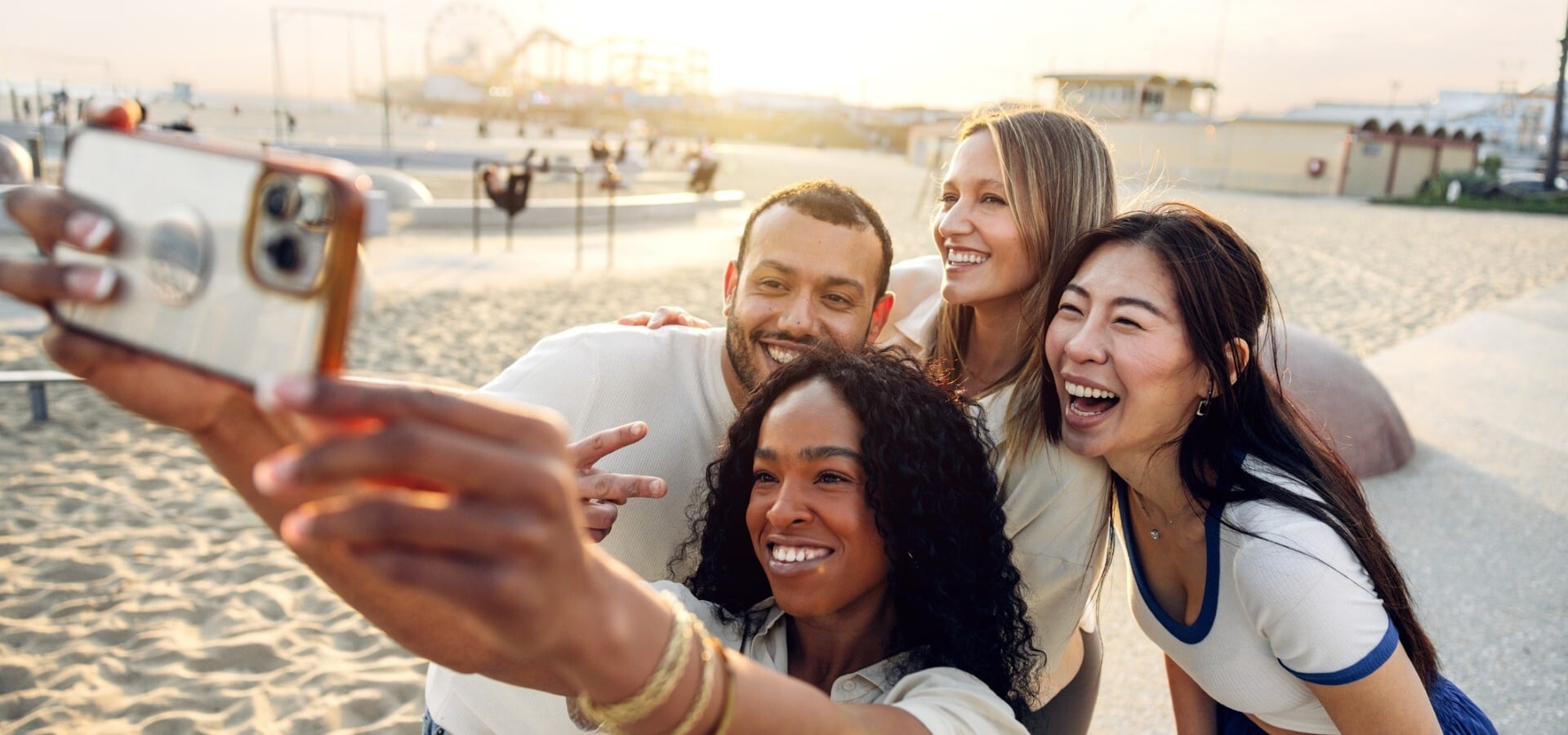 Kingston Resorts influencers on the beach
